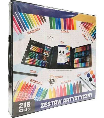 DUŻY ZESTAW ARTYSTYCZNY W WALIZCE 215 CZĘŚCI