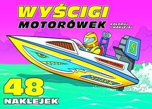 WYŚCIGI MOTORÓWEK KOLORUJ I NAKLEJAJ