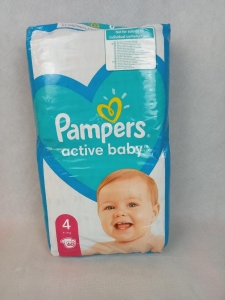 Pampers, Active Baby, Pieluszki rozmiar 4, 9-14 kg
