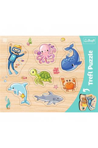 Trefl, puzzle, ramkowe, Podwodny Świat, 7 el.