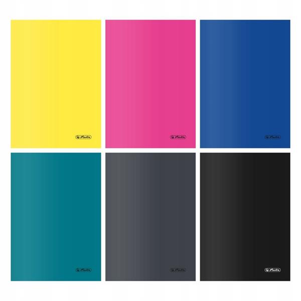 .HERLITZ ZESZYT A5, 60 KARTEK, W KRATKE MIX KOLORÓ