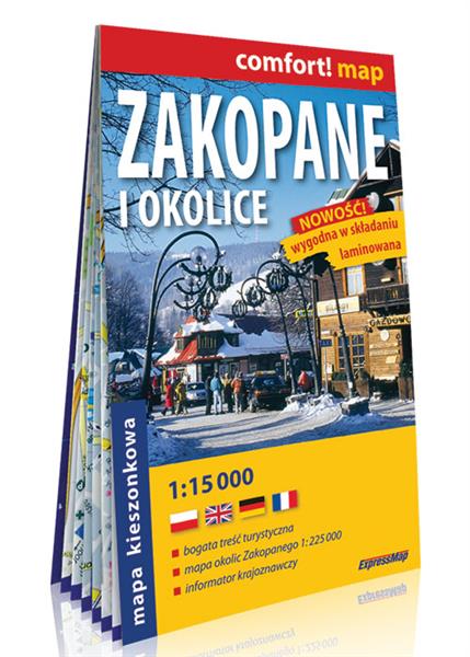 ZAKOPANE I OKOLICE; KIESZONKOWY LAMINOWANY PLAN MI