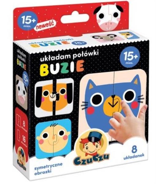 CZUCZU. 16 ELEMENTÓW. UKŁADAM POŁÓWKI. BUZIE