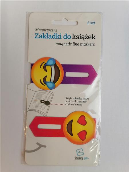 ZAKŁADKI MAGNETYCZNE DO KSIĄŻEK 2 SZT EMOJI (373)