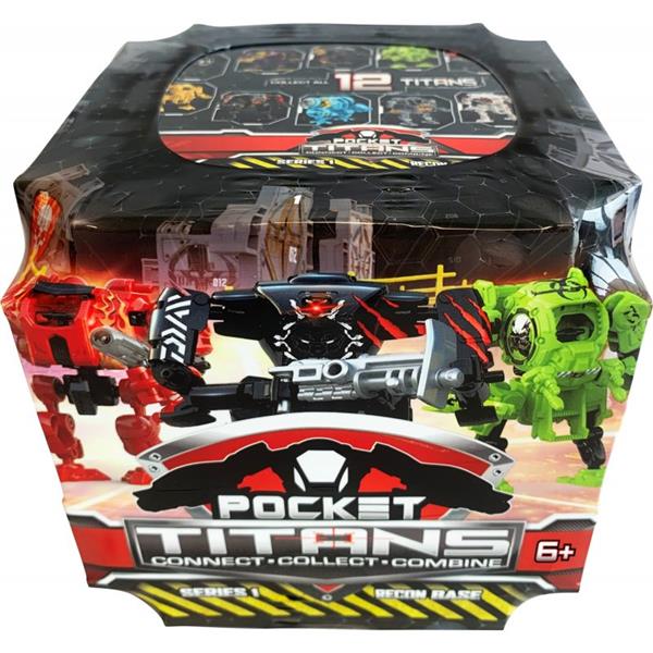 POCKET TITANS - FIGURKA ROBOT NIESPODZIANKA + BAZA