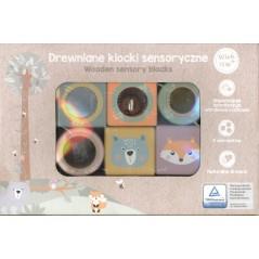 DREWNIANE KLOCKI SENSORYCZNE ZWIERZĘTA W LESIE