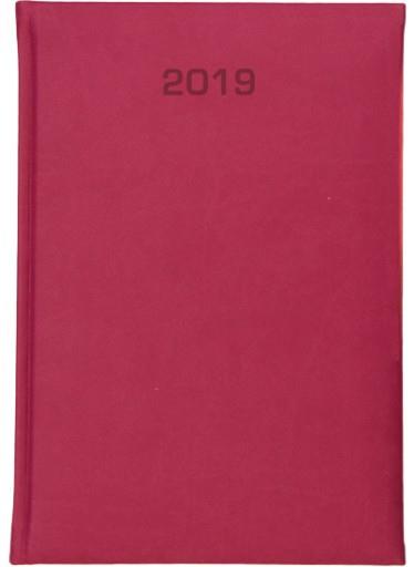 KALENDARZ KSIĄŻKOWY 2019 A5 TYGODNIOWY CZERWONY