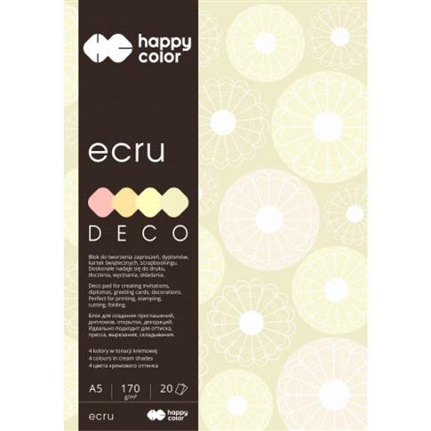 HAPPY COLOR blok Deco A5 ecru 4 kolory w tonacji