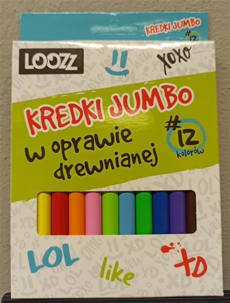 KREDKI JUMBO LOOZ KIDS 12 KOL-MIX