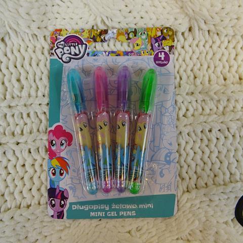 DŁUGOPISY ŻELOWE MINI 4 SZTUKI  MY LITTLE PONY