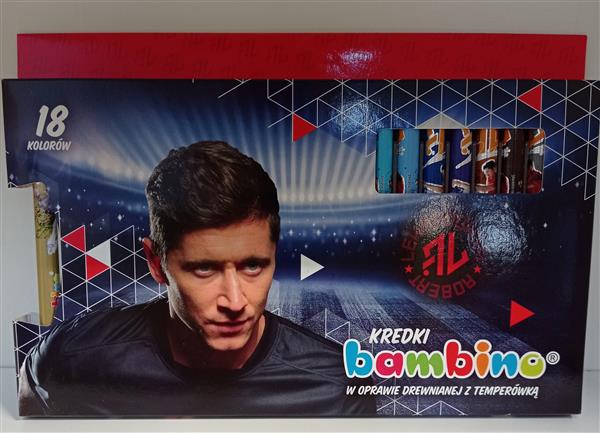 KREDKI DREWNIANE GRUBE BAMBINO ROBERT LEWANDOWSKI