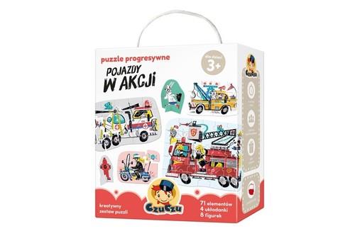 PUZZLE PROGRESYWNE. POJAZDY W AKCJI