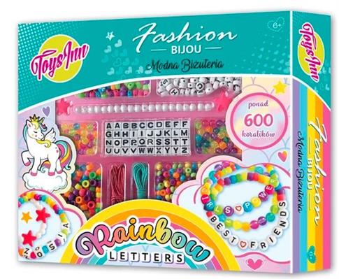 Fashion Bijou zestaw koralików Rainbow Letters
