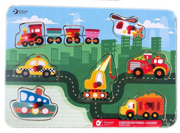 DREWNIANE PUZZLE CLASSIC WORLD POJAZDY