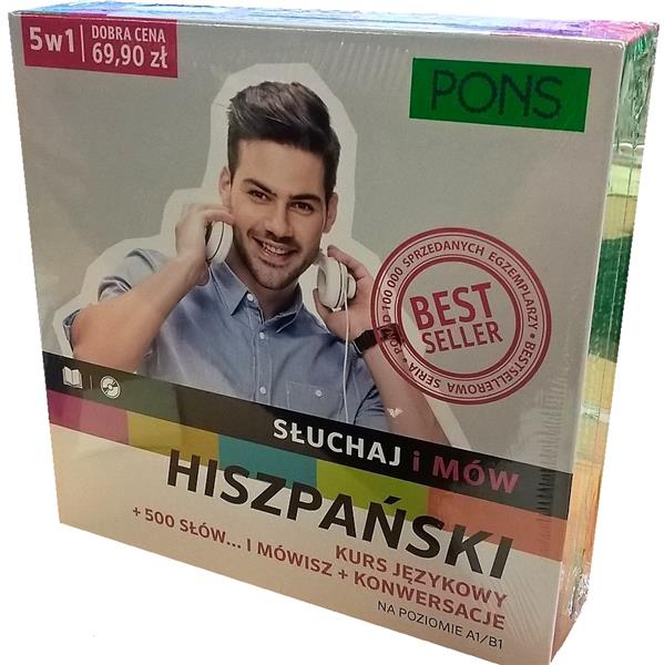 SŁUCHAJ I MÓW. HISZPAŃSKI KURS JĘZYKOWY, 5 W 1