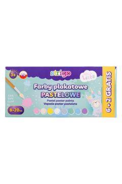 FARBY PLAKATOWE PASTELOWE LENKA 8 KOLORÓW