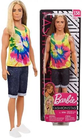 Barbie, lalka Stylowy Ken z długimi włosami