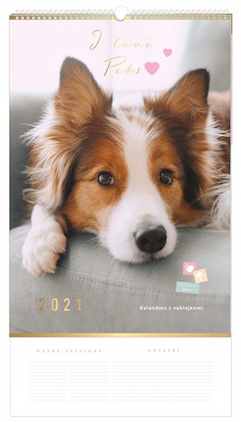 PUPPY. KALENDARZ Z NAKLEJKAMI 2021