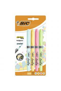 BIC ZAKREŚLACZ HIGHLIGHTER GRIP PASTELOWE KOLORY 4