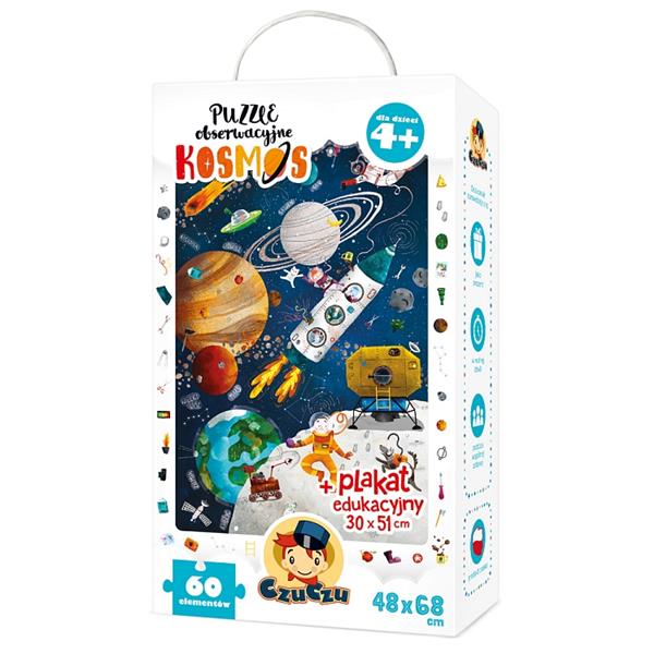 CZUCZU. PUZZLE OBSERWACYJNE 60 ELEMENTÓW. KOSMOS