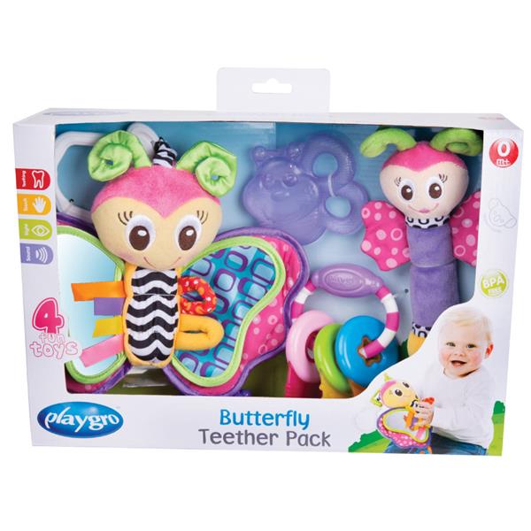 PLAYGRO MOTYLEK ZESTAW ZABAWEK NIEMOWLĘCYCH 4 EL.