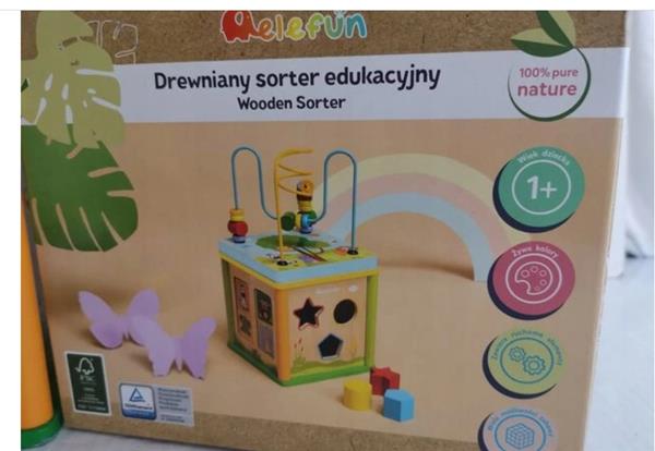 ELEFUN DREWNIARY SORTER EDUKACYJNY
