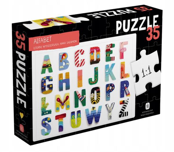 PUZZLE NASZA KSIĘGARNIA ALFABET 35 ELEMENTÓW