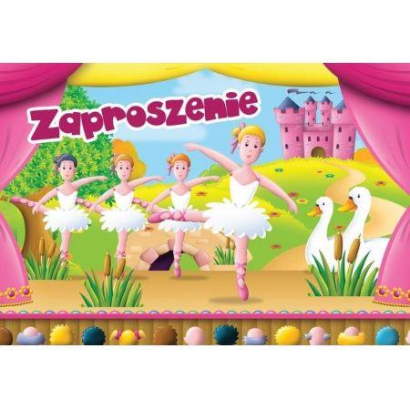 Kukartka Zaproszenie ZZ-028 Urodziny baletnice 5sz