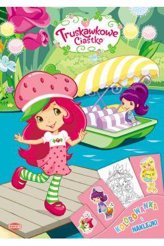 Truskawkowe ciastko. Kolorowanka z naklejkami