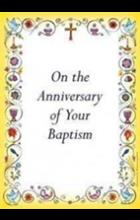 ANNIVERSARY OF BAPTISM CARD