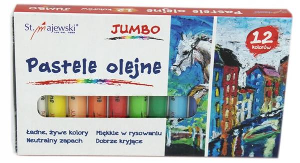 KREDKI PASTELE OLEJNE 12 KOLORÓW ST.MAJEWSKI