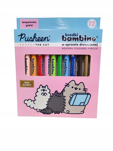 Pusheen the Cat Kredki w oprawie drewnianej z nadr