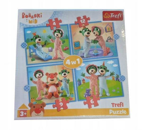 BOBASKI I MIŚ PUZZLE DLA NAJMŁODSZYCH 4W1 TREFL