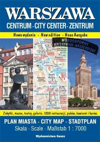 Warszawa Centrum. Plan miasta foliowany 1:7000 wyd