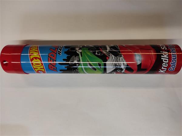 HOT WHEELS KREDKI SZKOLNE W TUBIE 12 KOL