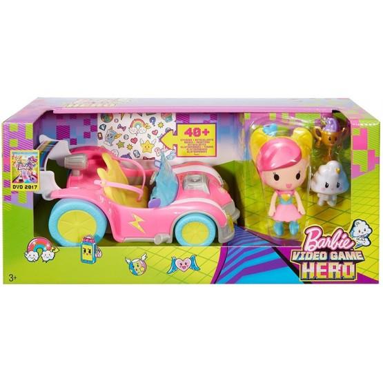 BARBIE W ŚWIECIE GIER POJAZD I MINIFIGURKI MATTEL