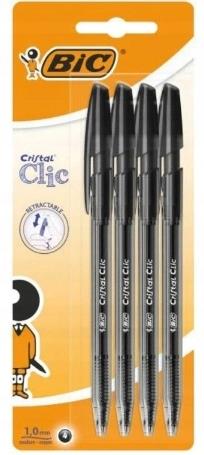DŁUGOPIS AUTOMATYCZNY BIC CRISTAL CLIC CZARNY