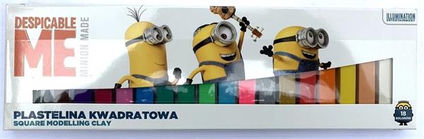 PLASTELINA KWADRATOWA MINIONKI 18 KOLORÓW