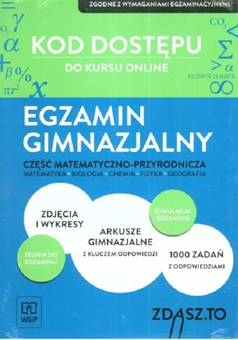 KOD DOSTĘPU DO KURSU ONLINE. EGZAMIN GIMNAZJALNY C