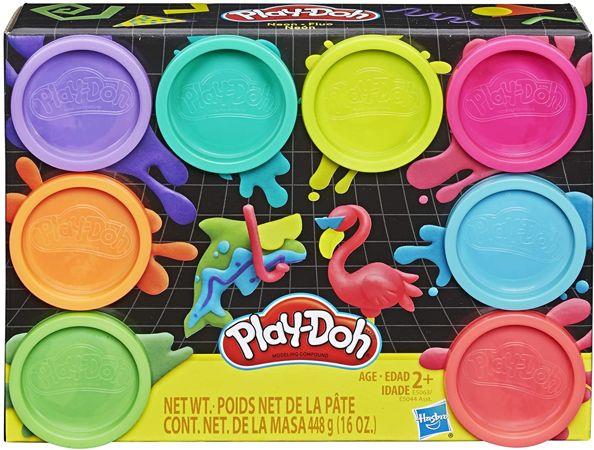 HASBRO E5063 PLAY DOH CIASTOLINA 8 KOLORÓW NEON