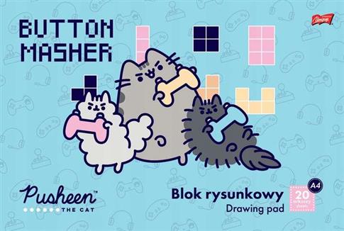 BLOK RYSUNKOWY A4 BIAŁY 20 KARTEK PUSHEEN KOT