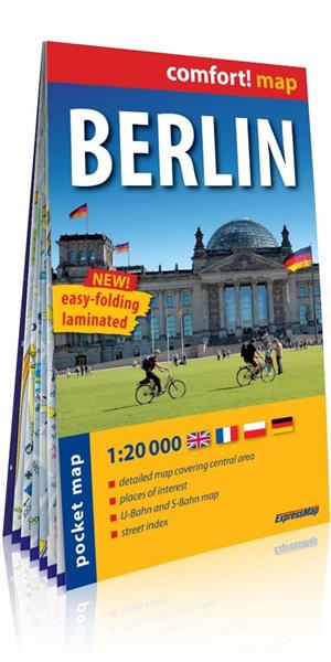 Berlin; kieszonkowy laminowany plan miasta 1:20 00