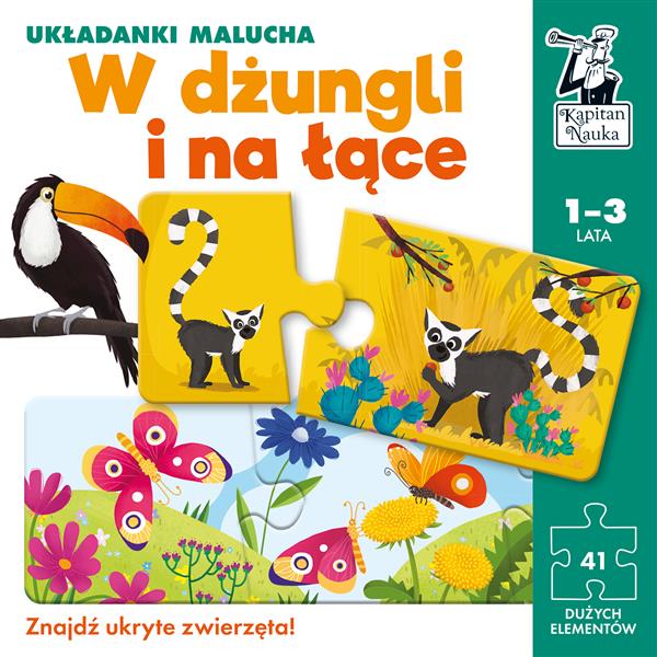 UKŁADANKI MALUCHA.W DŻUNGLI I NA ŁĄCE KAPITANNAUKA