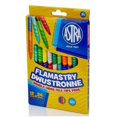 Astra Flamastry dwustronne 24 kolory